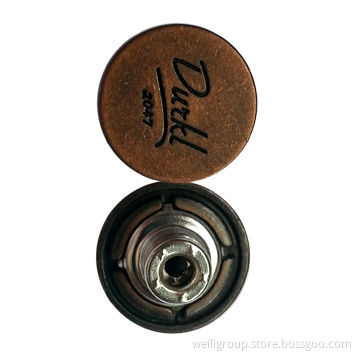 Metal jeans button